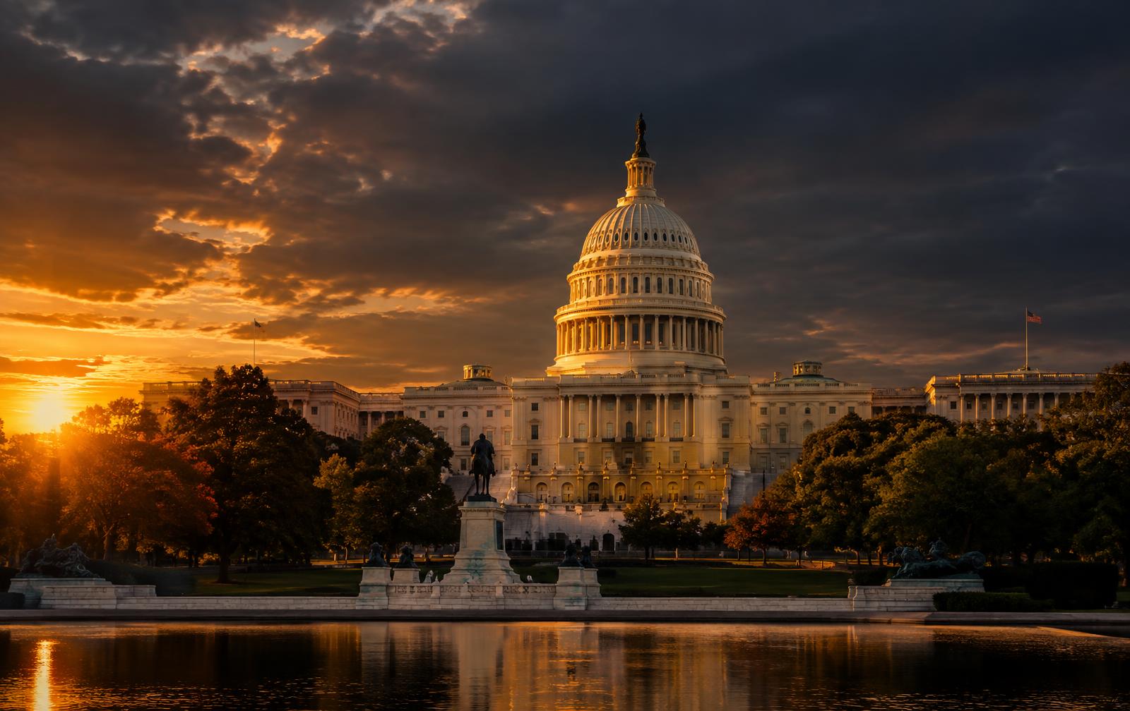 US Capitol at golden hour